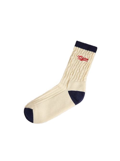 Calzini a coste Golden Goose panna Golden Goose | GUP02372P00220612305 HERITAGE WHITE/NAVY/RED